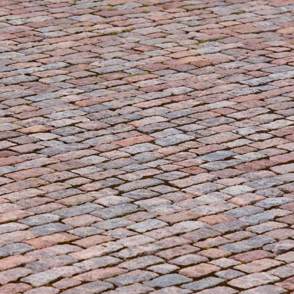 red color paving stone