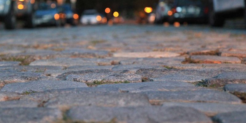 cobbled roads